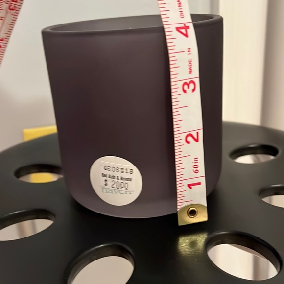 NWT Pumice/frosted glass jar with wooden lid by haven, dark grey/black - Picture 8 of 11